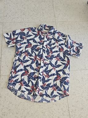 Ralph Lauren Denim & Supply X-Large HAWAIIAN SHIRT Button Down BIRD OF PARADISE